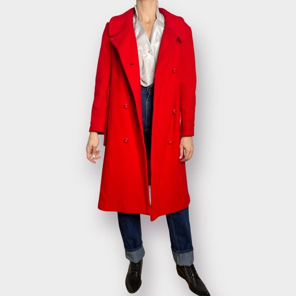1960s Arnold‎ Constable Red Overcoat - Picture 1 of 9